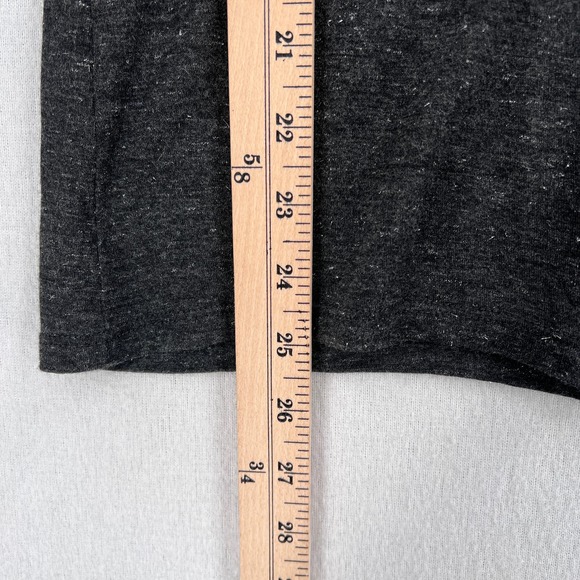 ALLSAINTS Esme Shimmers Tee Womens Large Charcoal Gray Silver Long Sleeve Crew - Picture 15 of 15